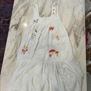MOTHER White Dress with Colorful Embroidery